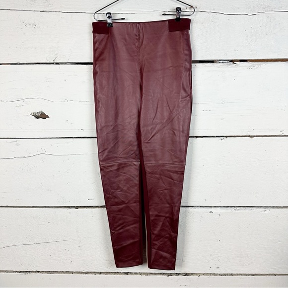 Betabrand faux leather red dress pants size M long - Picture 5 of 8